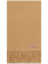 Wool Fringe Muffler Dark Camel - ACNE STUDIOS - BALAAN 3