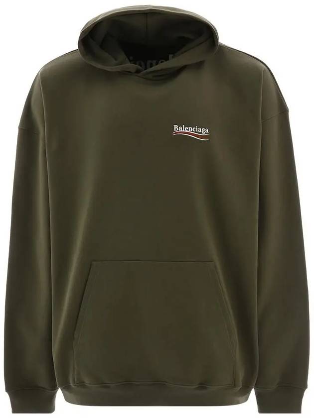 Men's Political Campaign Large Fit Hoodie Khaki - BALENCIAGA - BALAAN 3