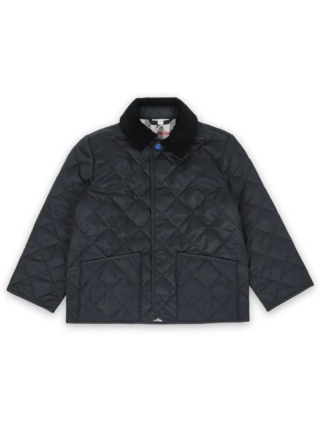 Corduroy Collar Quilted Half Jacket Black - BURBERRY - BALAAN 3