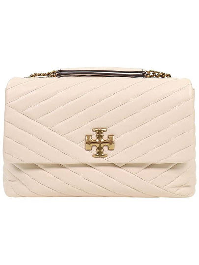 Kira Chevron Convertible Shoulder Bag White - TORY BURCH - BALAAN 2