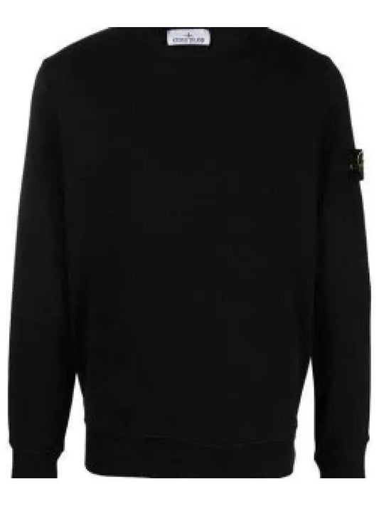 Wappen Patch Garment Dyed Sweatshirt Black - STONE ISLAND - BALAAN 2