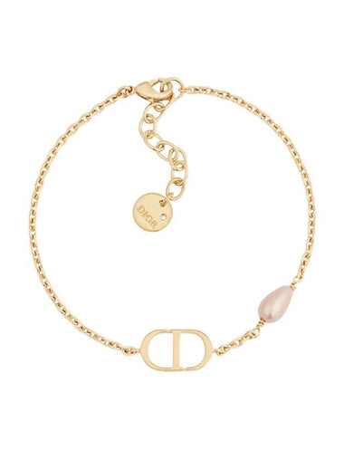 Petit CD Pink Resin Pearl Bracelet Gold - DIOR - BALAAN 1