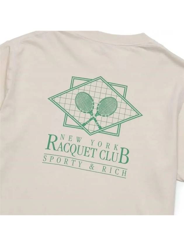 NY Racquet Club Short Sleeve T-Shirt Cream - SPORTY & RICH - BALAAN 6