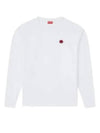 Boke Flower Embroidery Cotton Long Sleeve T-Shirt White - KENZO - BALAAN 2