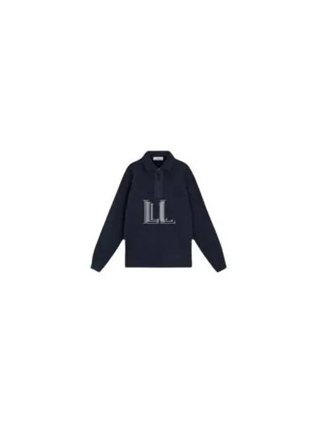 Oversized Fit Half Zip Sweatshirt Navy - STONE ISLAND - BALAAN 2