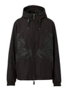 Men's Equestrian Knight Print Hooded Jacket Black - BURBERRY - BALAAN 2