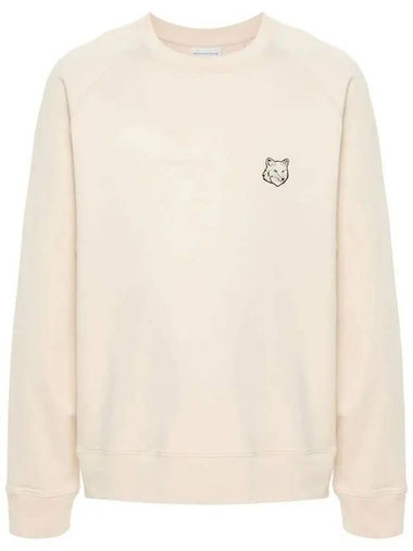 Bold Fox Head Patch Oversized Sweatshirt Beige - MAISON KITSUNE - BALAAN 1