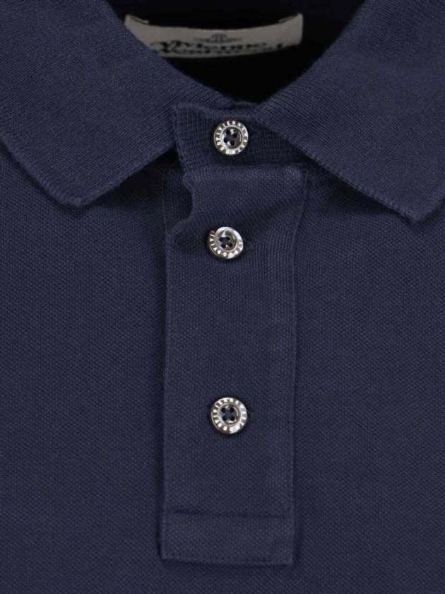 ORB Logo Polo Shirt Navy - VIVIENNE WESTWOOD - BALAAN 5