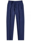 Cigarette Fit Wool Straight Pants Blue - AMI - BALAAN 1