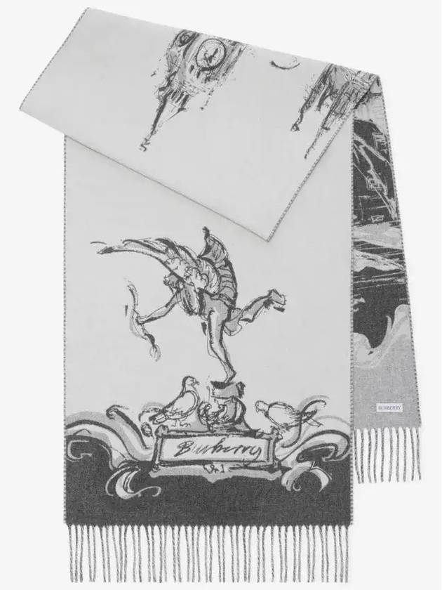 Westminster Cashmere Scarf Grey - BURBERRY - BALAAN 2