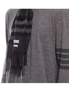 Check Cashmere Scarf Charcoal - BURBERRY - BALAAN 6