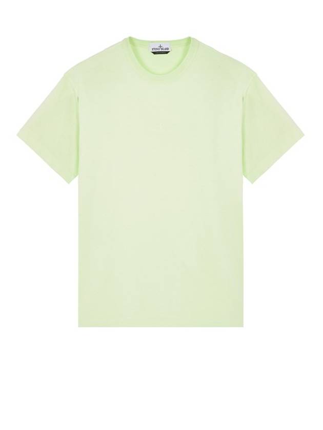 Micro Embroidered Logo Cotton Jersey Short Sleeve T-Shirt Light Green - STONE ISLAND - BALAAN 2