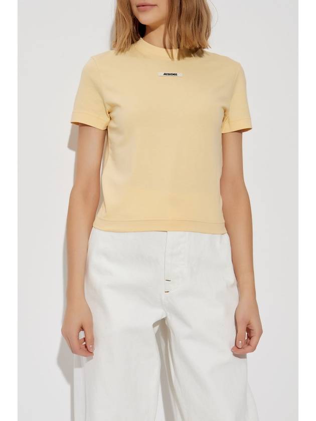 Jacquemus Logo T-shirt, Women's, Yellow - JACQUEMUS - BALAAN 3