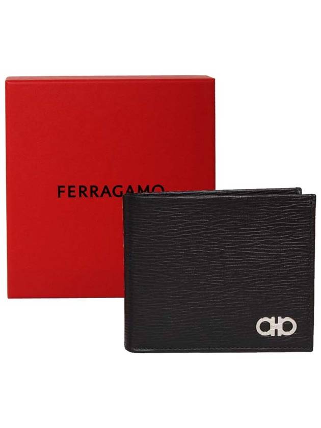 Gancini Half Wallet Black - SALVATORE FERRAGAMO - BALAAN 6