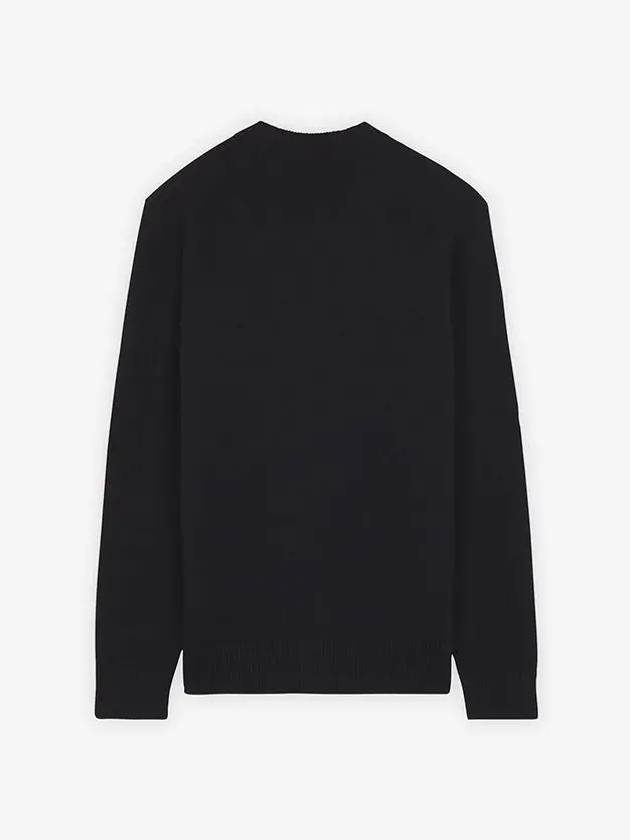 Bold Fox Head Patch Regular Lambswool Cardigan Black - MAISON KITSUNE - BALAAN 3