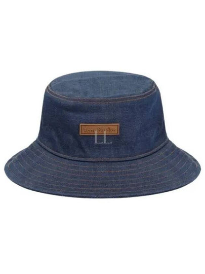 Logo Patch Denim Bucket Hat Indigo Blue - ACNE STUDIOS - BALAAN 2