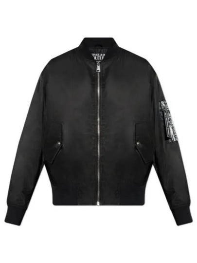 Stripe Bomber Jacket Black - VERSACE - BALAAN 2