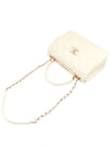 Nell White Lambskin Champagne Gold Trendy CC Top Handle Flap 2WAY A92236 - CHANEL - BALAAN 4