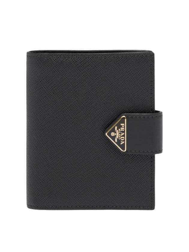 Wallet Saffiano Smooth Leather Half Wallet Black - PRADA - BALAAN 7