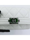 Card Wallet Caviar Boy Snap Holder A80603 White - CHANEL - BALAAN 3