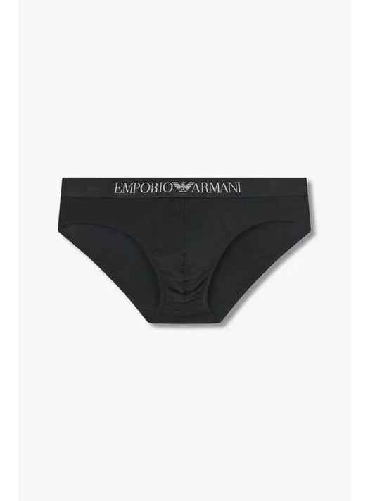 UNDERWEAR Men s Logo Banding Solid Briefs Black - EMPORIO ARMANI - BALAAN 1