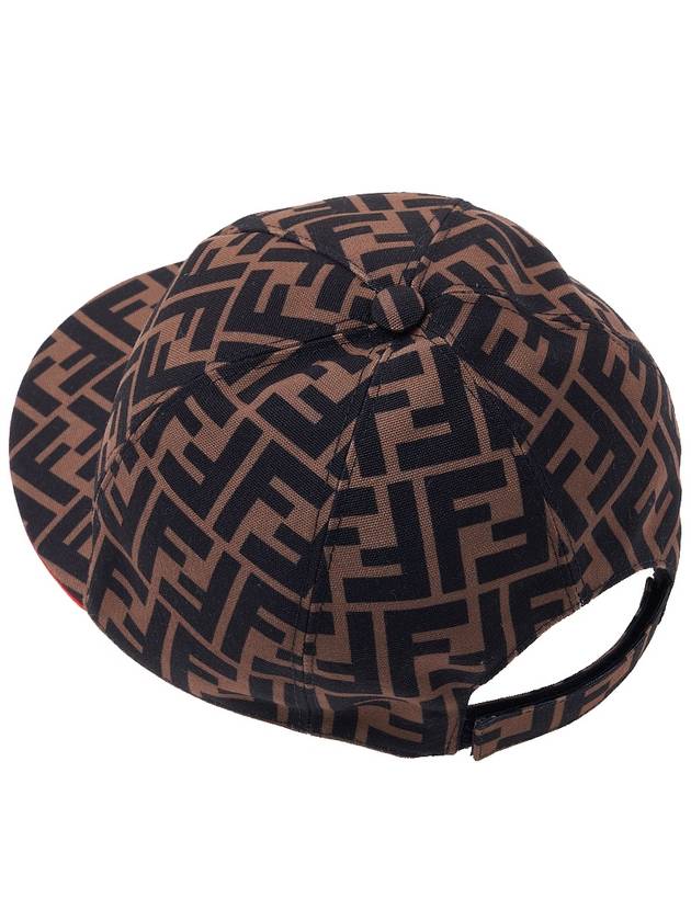 Fendirama Fabric Ball Cap Brown - FENDI - BALAAN.