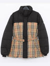 Check Reversible Down Puffer Jacket Beige Black - BURBERRY - BALAAN 4