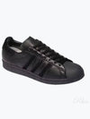 Superstar Leather Low Top Sneakers Black - Y-3 - BALAAN 2