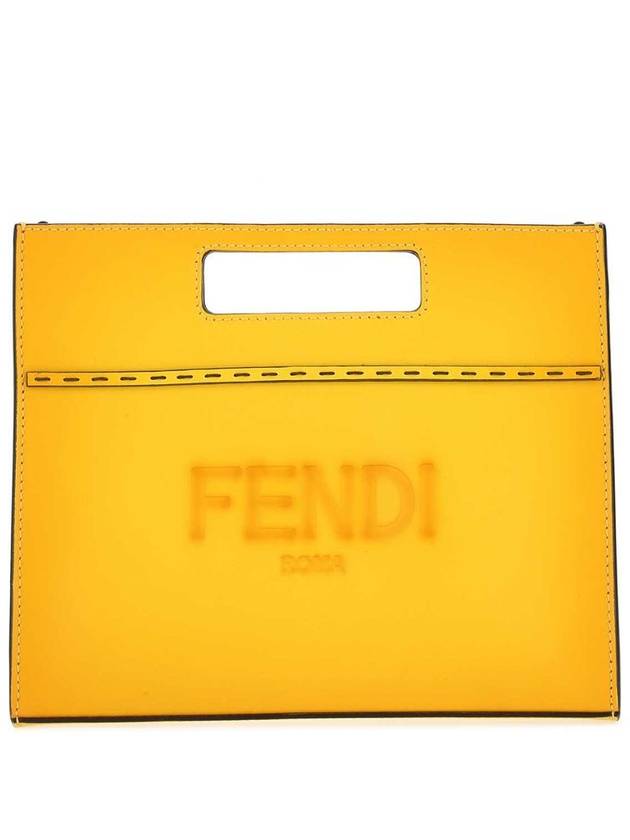 Roma logo mini shopper tote bag yellow - FENDI - BALAAN 2