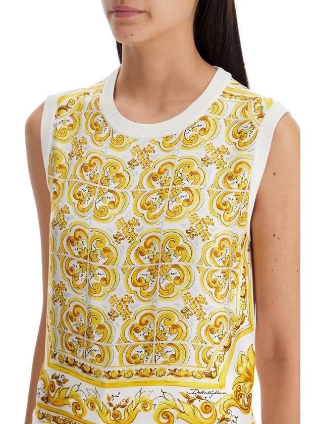 "silk sleeveless top with mai - DOLCE&GABBANA - BALAAN 4