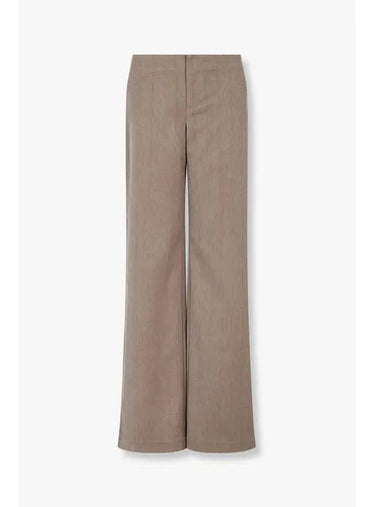 Wearing Herringbone Striped Wide Pants Vida Low Rise Pant Dark Beige - REFORMATION - BALAAN 1