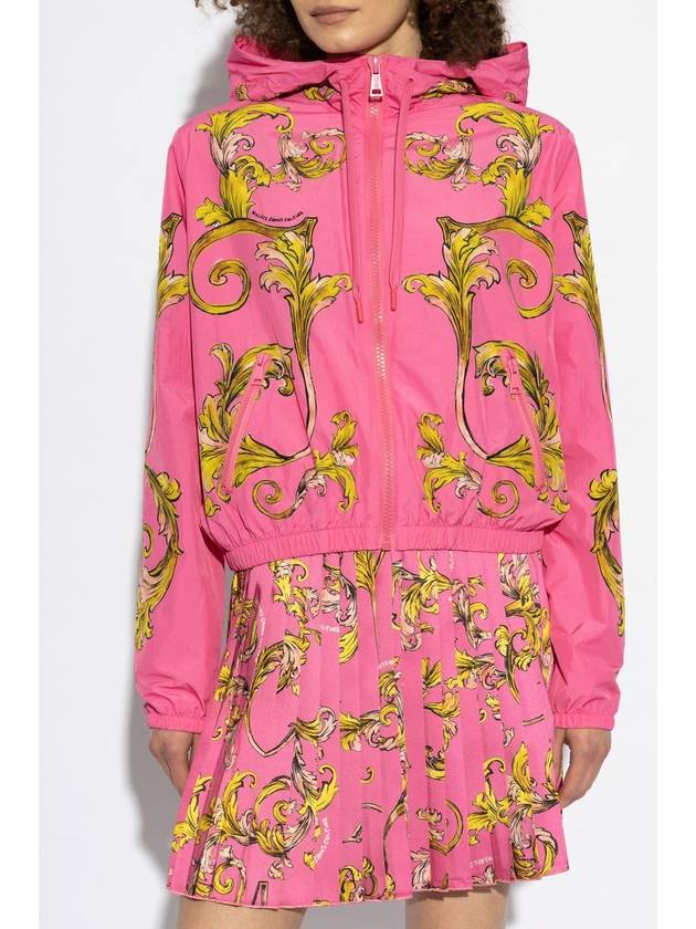 Versace Jeans Couture Jacket With Outline Barocco Print, Women's, Pink - VERSACE - BALAAN 3