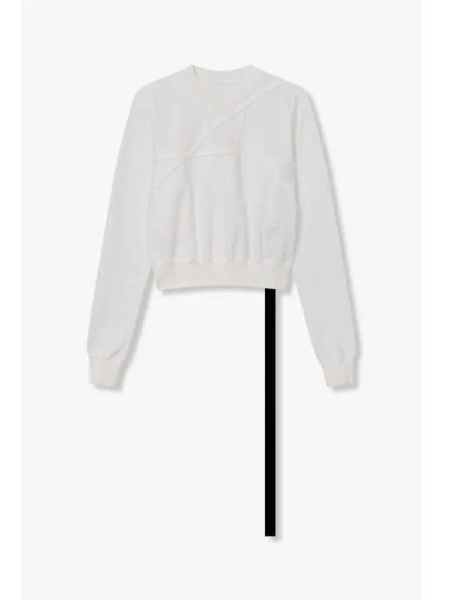 WOMEN DRKSHDW Star Point Cropped Sweatshirt White - RICK OWENS - BALAAN 1