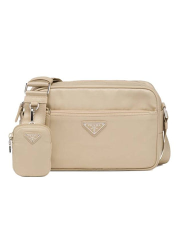 Re-Nylon Square Shoulder Bag Desert Beige - PRADA - BALAAN.