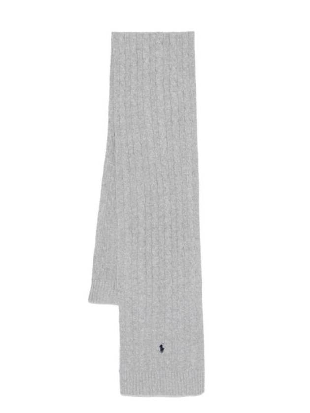 Cable Knit Muffler Grey - POLO RALPH LAUREN - BALAAN 2