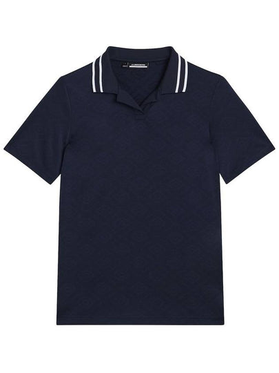 Women's Sammy Short Sleeve Polo Shirt Navy - J.LINDEBERG - BALAAN 2