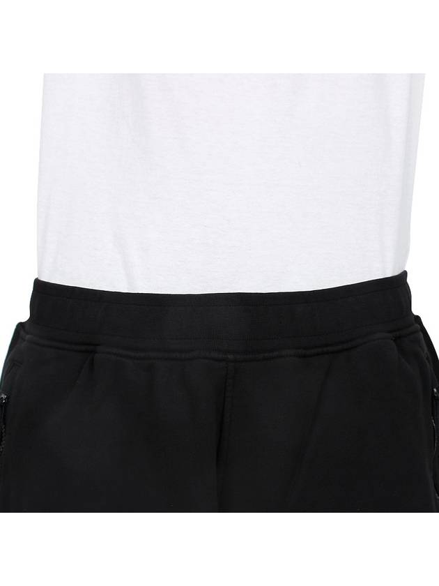 Washing Wappen Logo Training Cotton Shorts Black - STONE ISLAND - BALAAN 7