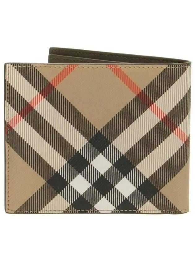 Check Half Wallet Beige - BURBERRY - BALAAN 4