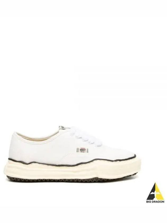 A09FW735 white Baker OG sole canvas low top sneakers - MIHARA YASUHIRO - BALAAN 1