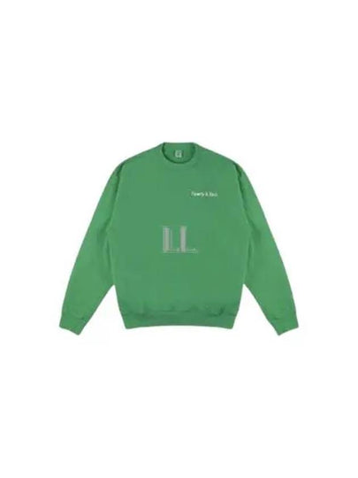 Logo Print Cotton Sweatshirt Green - SPORTY & RICH - BALAAN 2