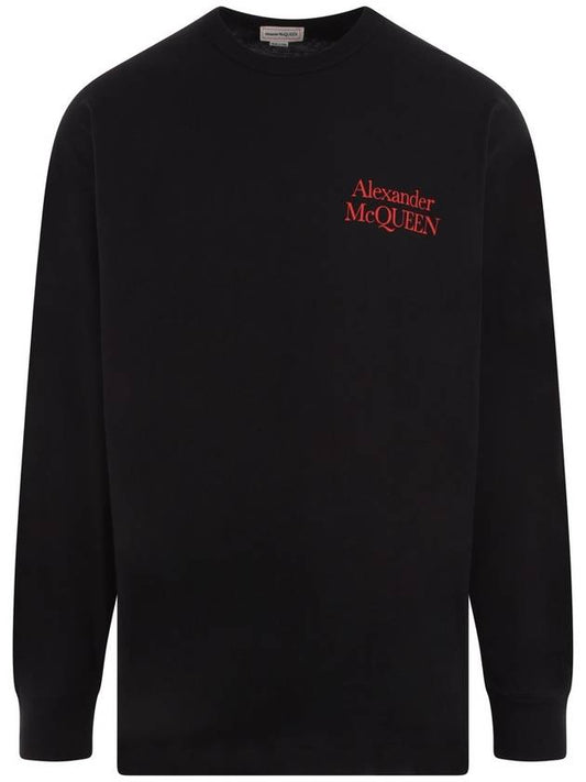 Logo Print Sweatshirt Black - ALEXANDER MCQUEEN - BALAAN 1