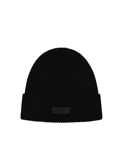 Logo Patch Knit Beanie Black - VERSACE - BALAAN 2