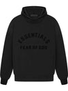 Logo Print Hoodie Jet Black - FEAR OF GOD ESSENTIALS - BALAAN 1