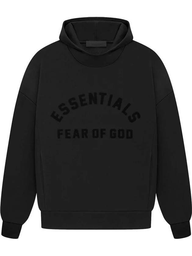 Logo Print Hoodie Jet Black - FEAR OF GOD ESSENTIALS - BALAAN 1