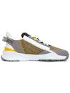 Flow FF Logo Low Top Sneakers Grey - FENDI - BALAAN 5