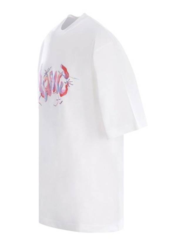 Logo Print Short Sleeve T-Shirt White - MARNI - BALAAN 3