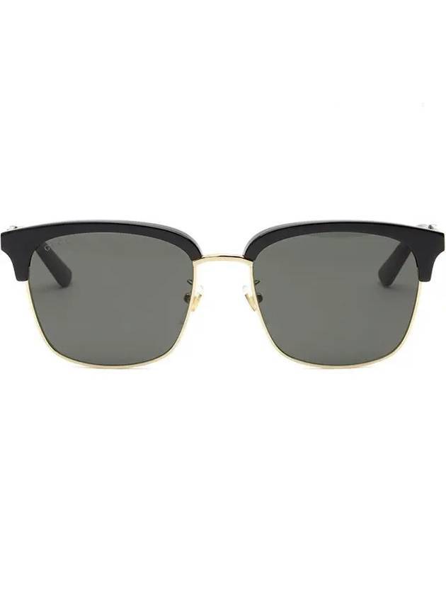 Eyewear Gold Rim Acetate Sunglasses  Gold Black - GUCCI - BALAAN 1