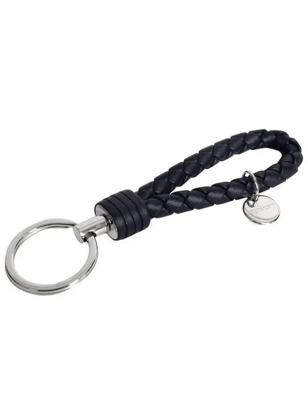 Intrecciato Leather Key Holder Black - BOTTEGA VENETA - BALAAN 3