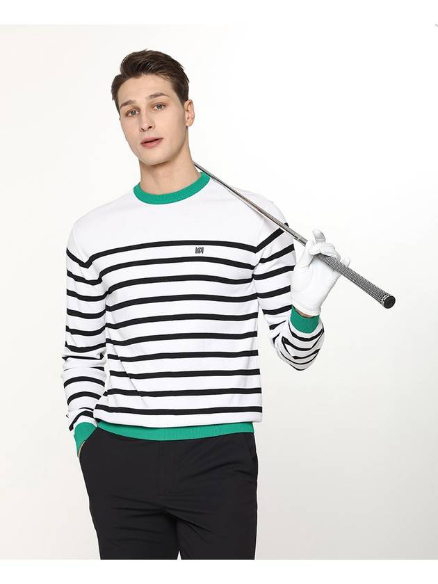 Casual STRIPE Round SweaterHE1MSW001 - HOLIC&PLAY - BALAAN 4