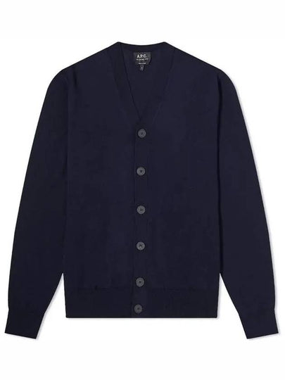 Samuel V-Neck Wool Cardigan Blue - A.P.C. - BALAAN 2